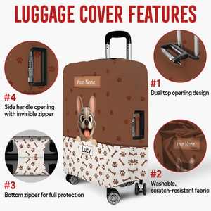 Customized French Bulldog Luggage Cover – Gifts For Dog Owners