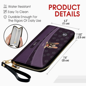 Custom Frenchie Long Wallet– Paw Print For Dog Mom