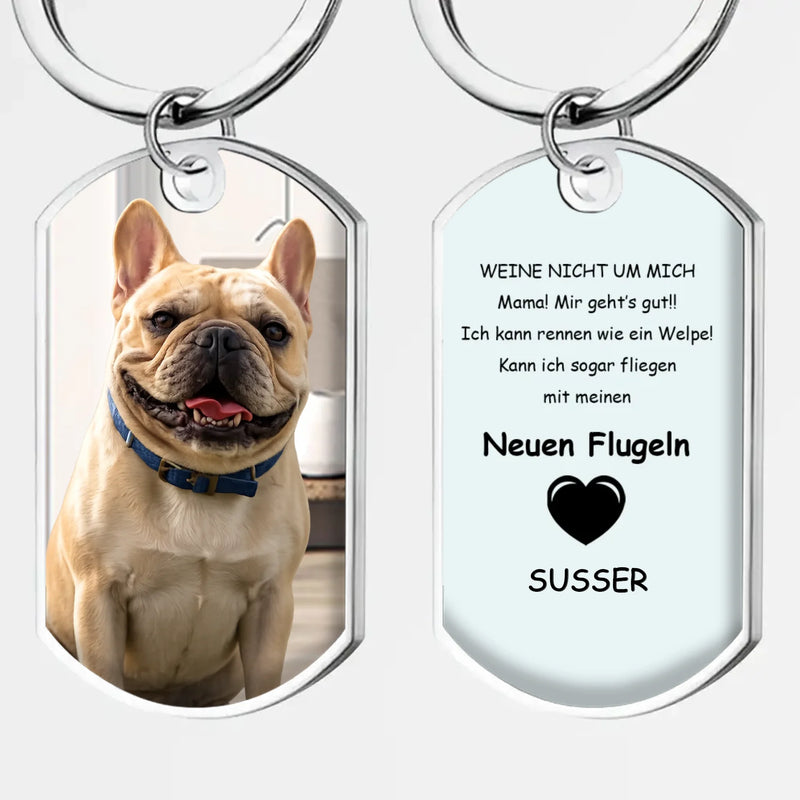 Keychain for French Bulldog Memorial – Personalized Dog Remembrance Gift