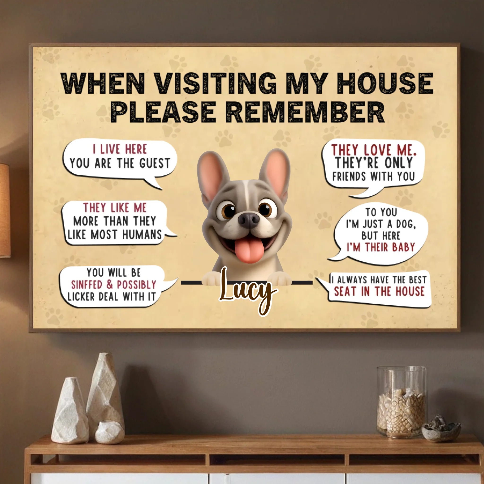 Poster Personalized for French Bulldog Lovers – Room Art Wall Posters