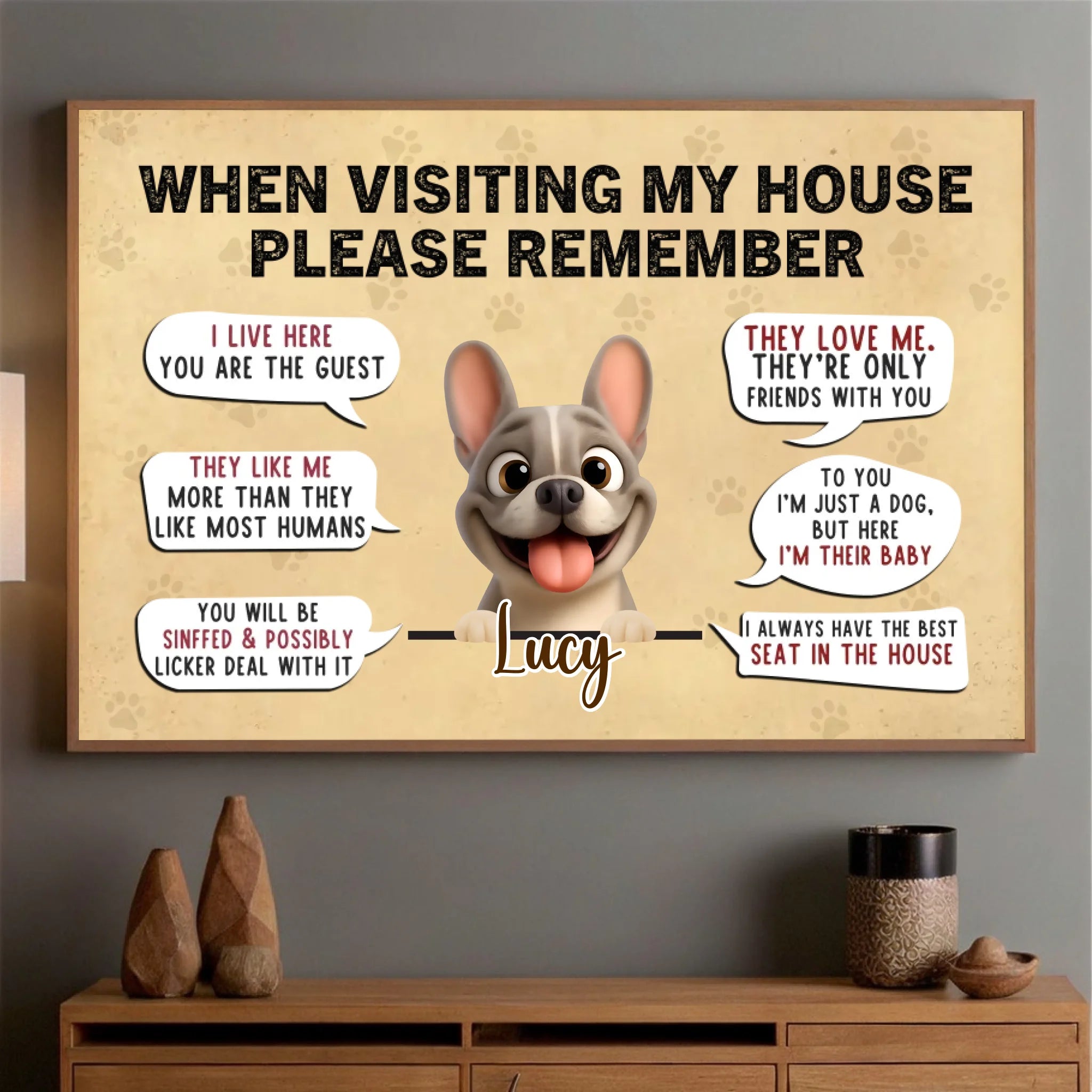 Poster Personalized for French Bulldog Lovers – Room Art Wall Posters
