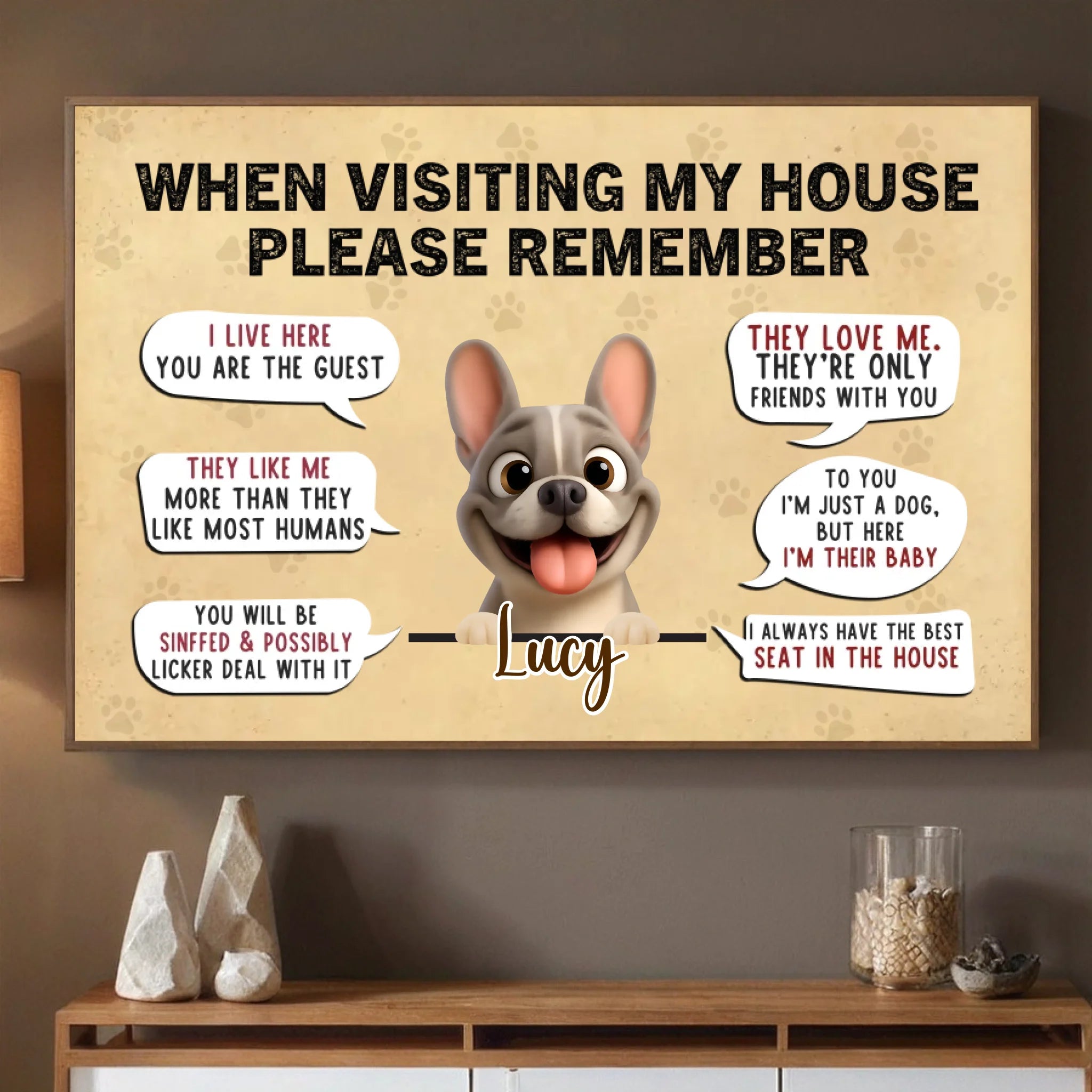Poster Personalized for French Bulldog Lovers – Room Art Wall Posters
