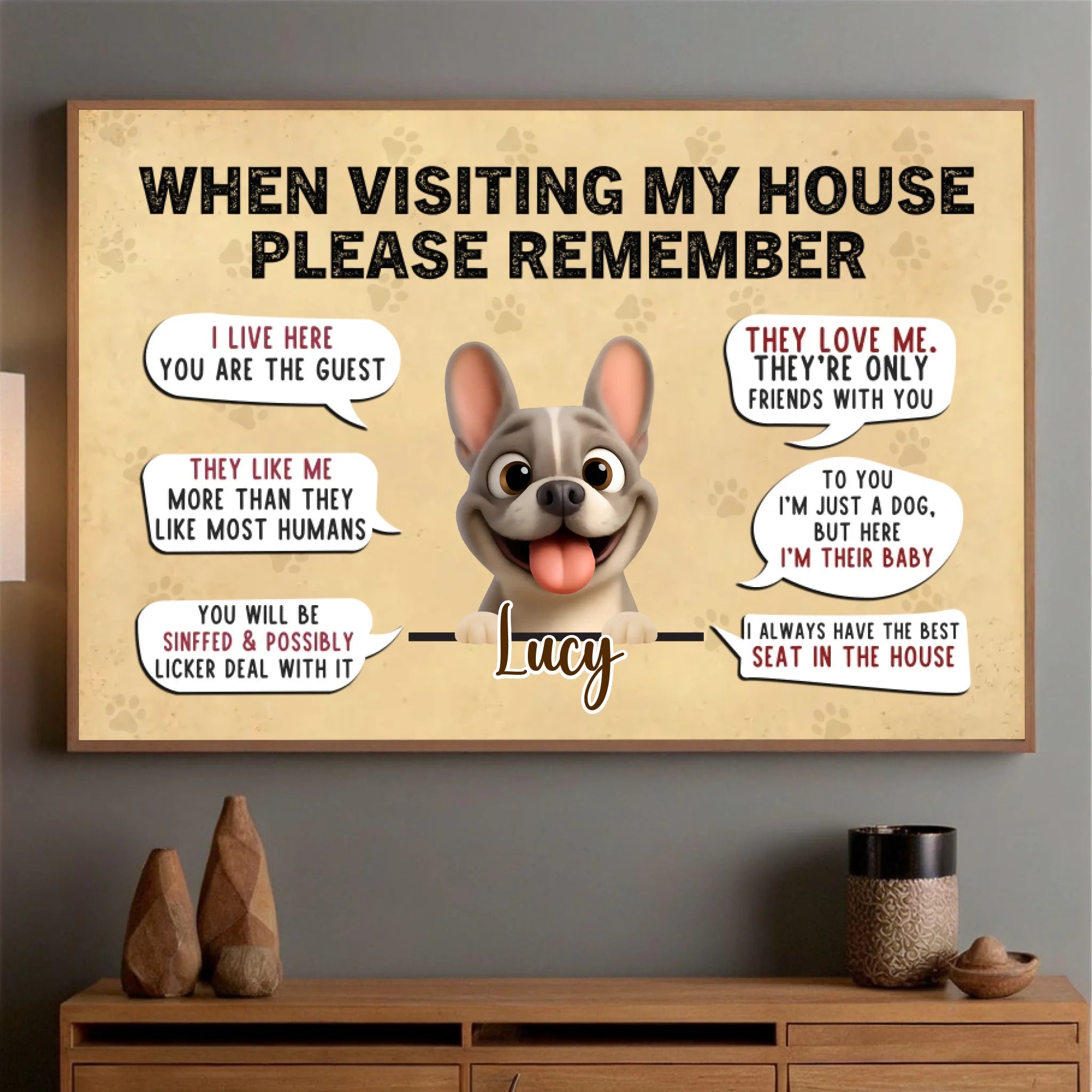 Poster Personalized for French Bulldog Lovers – Room Art Wall Posters