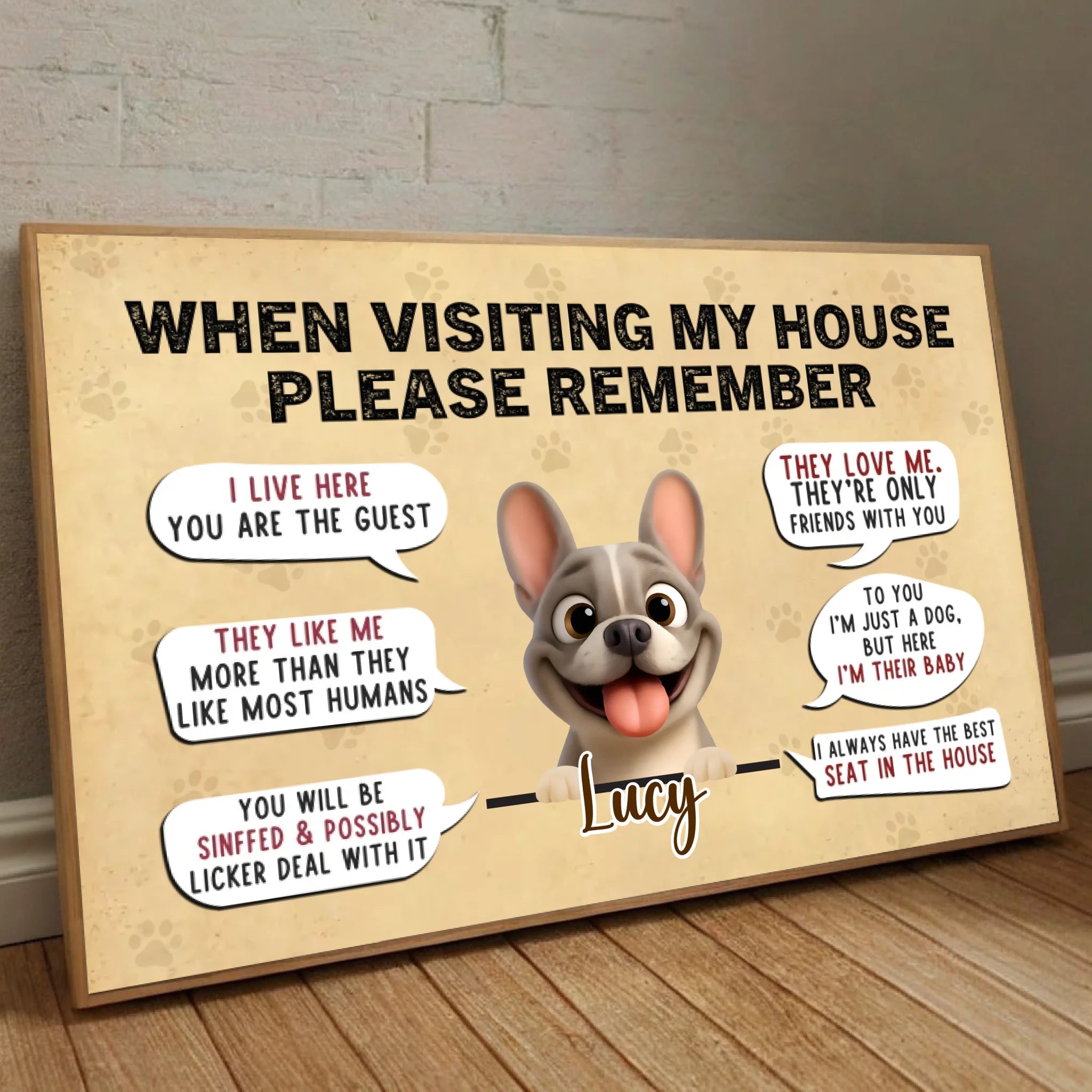 Poster Personalized for French Bulldog Lovers – Room Art Wall Posters