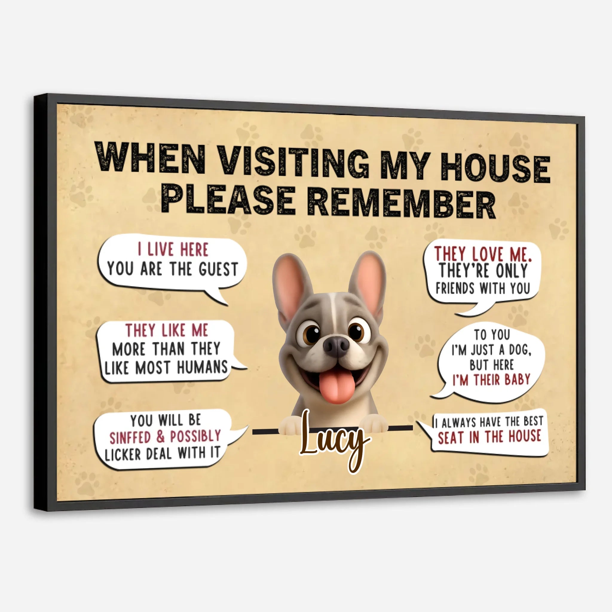 Poster Personalized for French Bulldog Lovers – Room Art Wall Posters