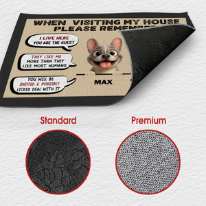 Custom Frenchie Doormat - When Visiting My House Please Remember