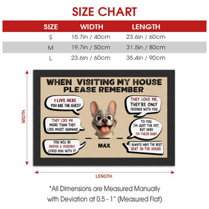 Custom Frenchie Doormat - When Visiting My House Please Remember