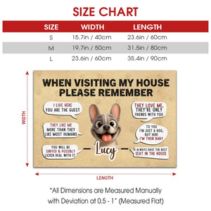 Customized French Bulldog Doormat – Funny House Rules Special Gift