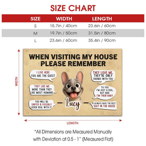 Customized French Bulldog Doormat – Funny House Rules Special Gift