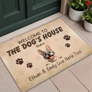 Doormat with Personalized French Bulldog – Welcome To The Dog's House