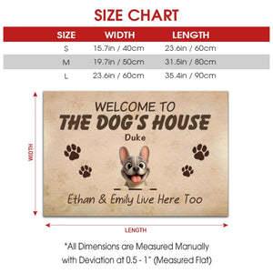 Doormat with Personalized French Bulldog – Welcome To The Dog's House