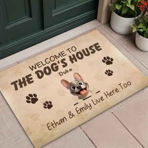 Doormat with Personalized French Bulldog – Welcome To The Dog's House