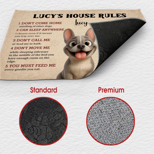 Custom Frenchie Doormat For Dog Lovers – 10 Dog House Funny Rules