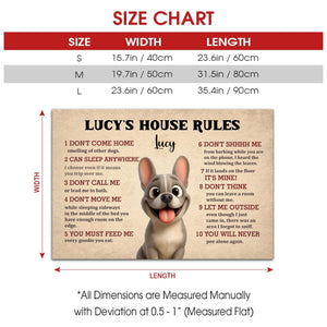 Custom Frenchie Doormat For Dog Lovers – 10 Dog House Funny Rules
