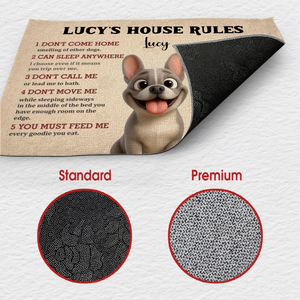 Custom Frenchie Doormat For Dog Lovers – 10 Dog House Funny Rules