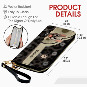 Wallet with Personalized French Bulldog Art – Custom Owner & Dog Name Purse