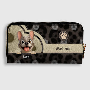 Wallet with Personalized French Bulldog Art – Custom Owner & Dog Name Purse