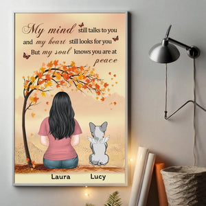 Personalized French Bulldog Poster – Autumn Tree Pet Memorial Wall Art