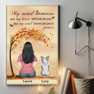 Personalized French Bulldog Poster – Autumn Tree Pet Memorial Wall Art