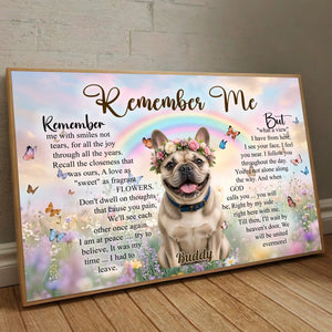 Poster with Custom French Bulldog Art – Remember Me With Smiles Gift