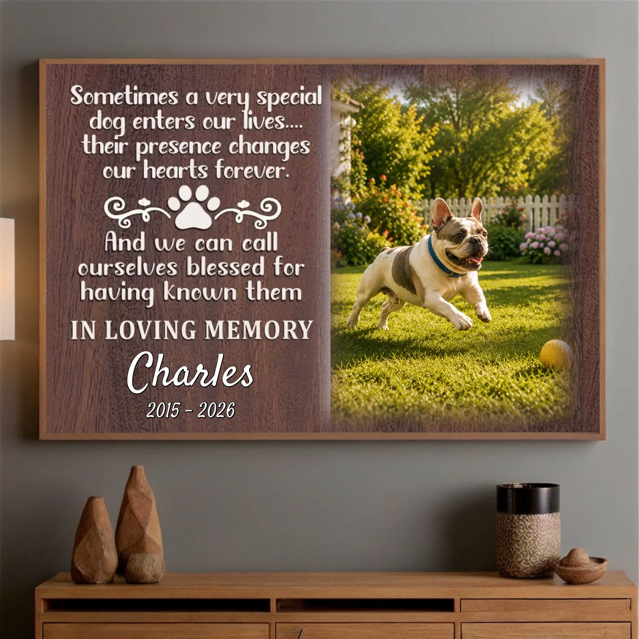 Customized French Bulldog Poster – In Loving Memory Dog Wall Art For Dog Lovers