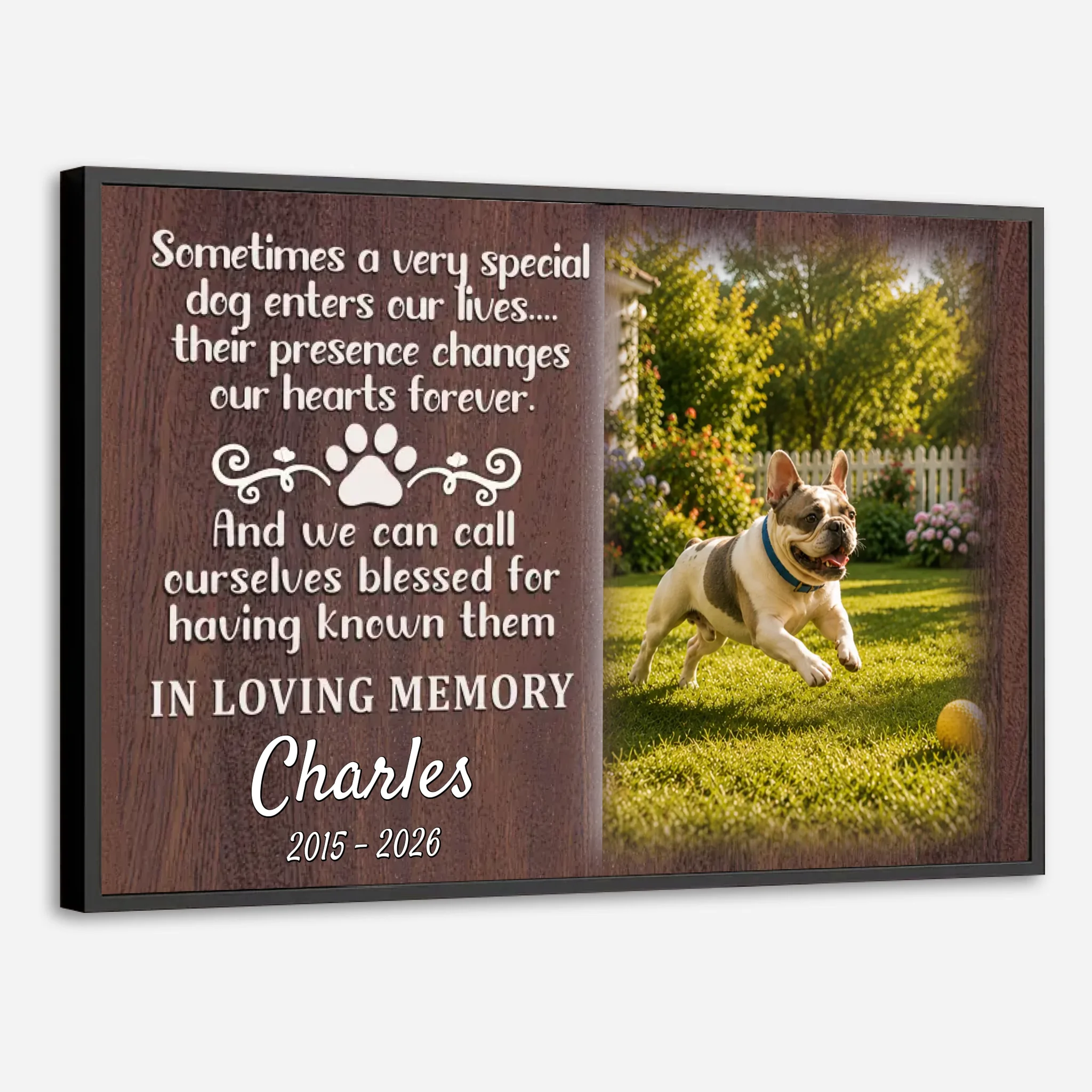 Customized French Bulldog Poster – In Loving Memory Dog Wall Art For Dog Lovers