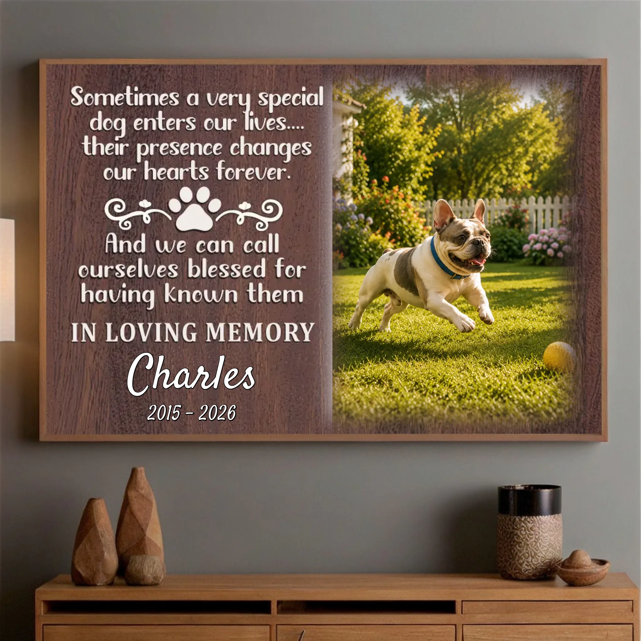 Customized French Bulldog Poster – In Loving Memory Dog Wall Art For Dog Lovers