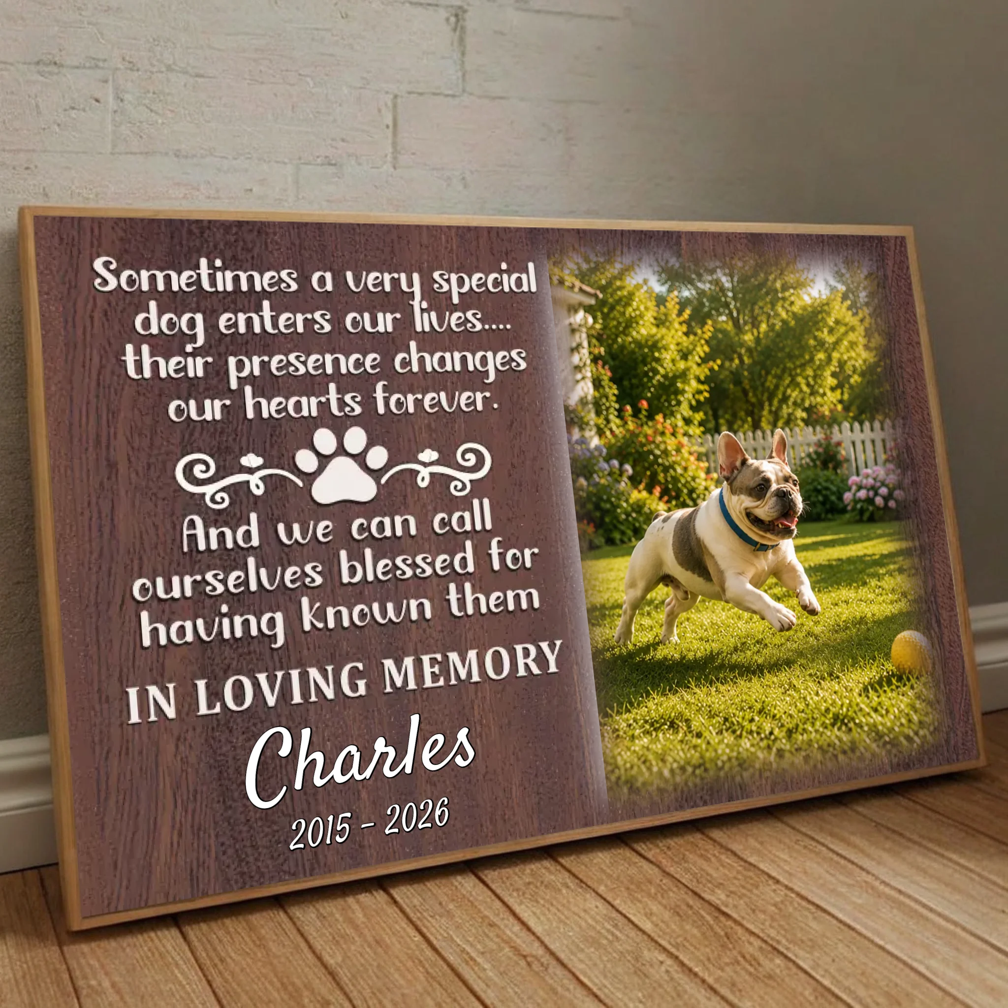 Customized French Bulldog Poster – In Loving Memory Dog Wall Art For Dog Lovers