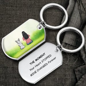 Custom Keychain for Frenchie – The Moment Your Heart Stopped Mine Changed Forever