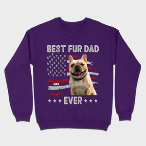 Personalized Frenchie Basic Tee – Best Fur Dad Ever American Flag Gift