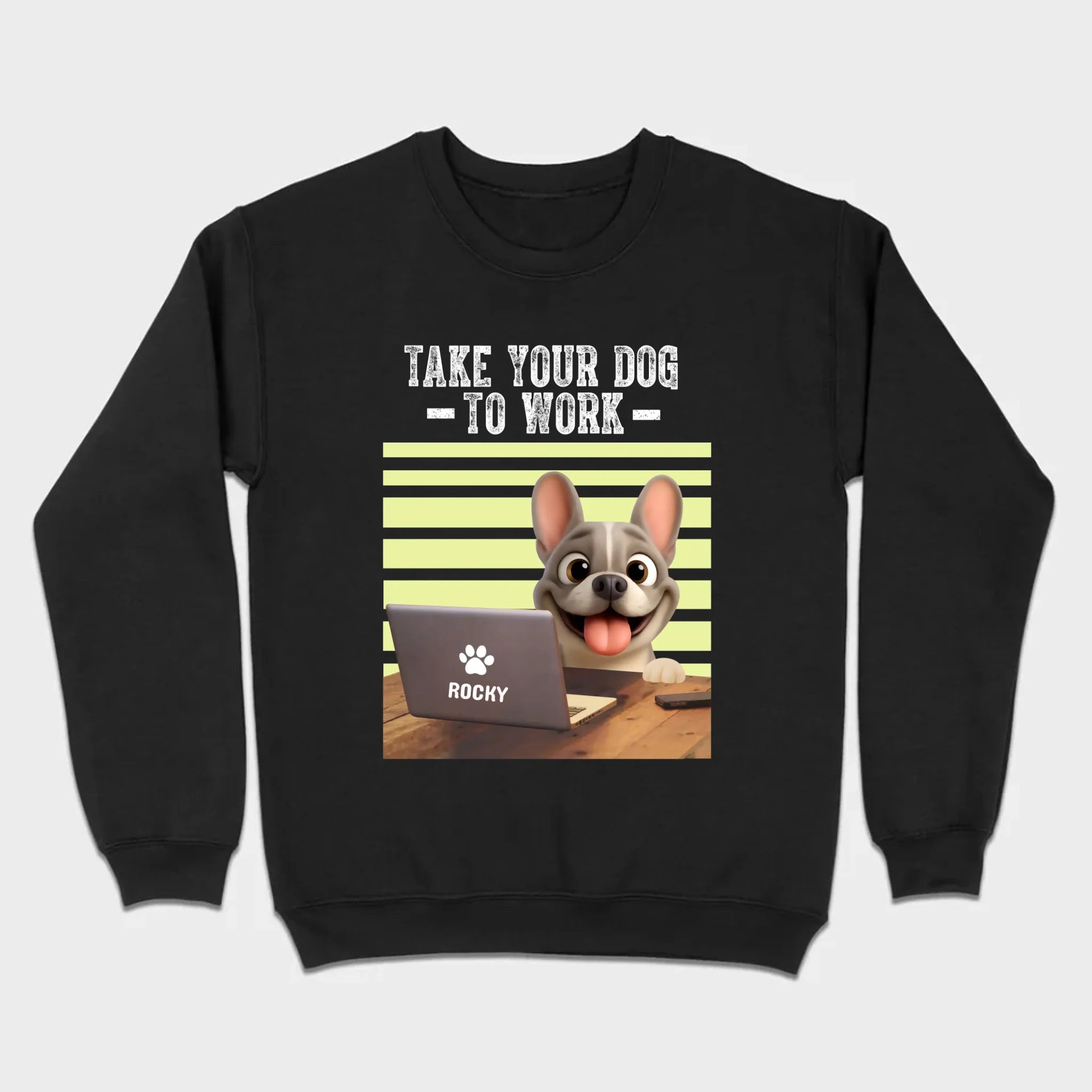 Custom French Bulldog T-shirt – Take Your Dog To Work Humorous Gift For Dog Lovers
