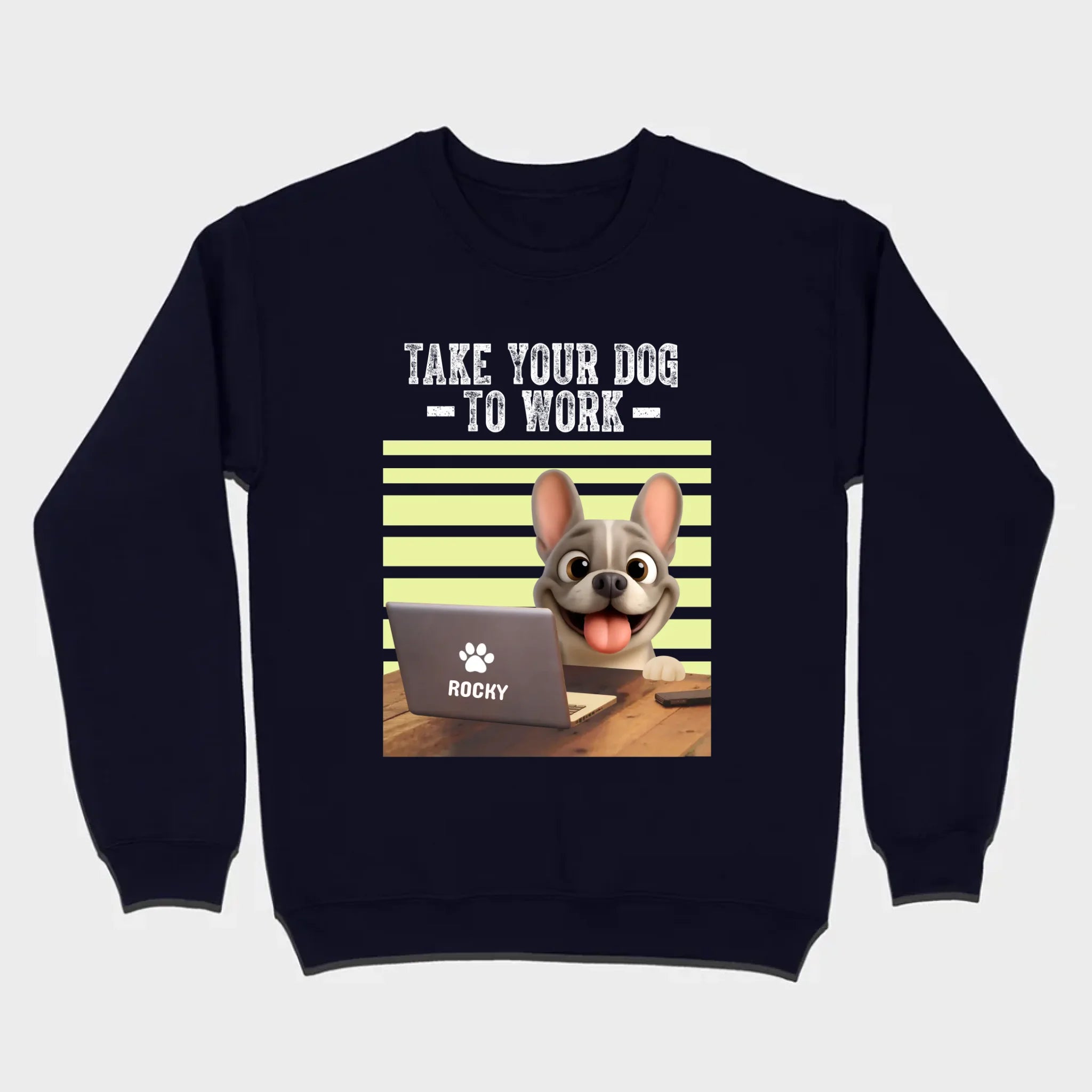 Custom French Bulldog T-shirt – Take Your Dog To Work Humorous Gift For Dog Lovers