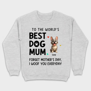 Personalized French Bulldog T-shirts – Best Dog Mum Everyday Woof Gift