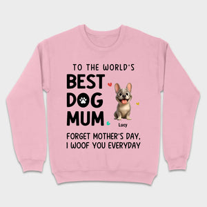 Personalized French Bulldog T-shirts – Best Dog Mum Everyday Woof Gift