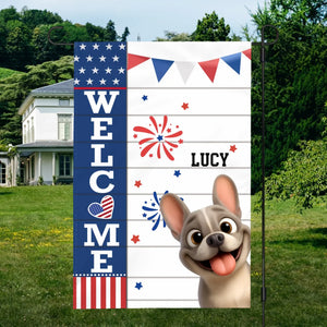 Custom French Bulldog Garden Flag For Dog Lovers - Welcome For Your Home