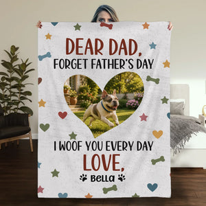 Personalized Frenchie Blanket – I Woof You Every Day Love Gift