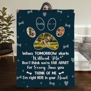 Custom Blanket with French Bulldog – When Tomorrow Starts Without Me Dog Gift