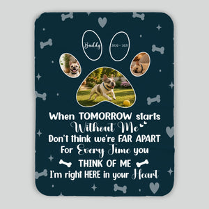 Custom Blanket with French Bulldog – When Tomorrow Starts Without Me Dog Gift