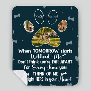 Custom Blanket with French Bulldog – When Tomorrow Starts Without Me Dog Gift
