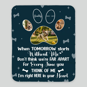 Custom Blanket with French Bulldog – When Tomorrow Starts Without Me Dog Gift