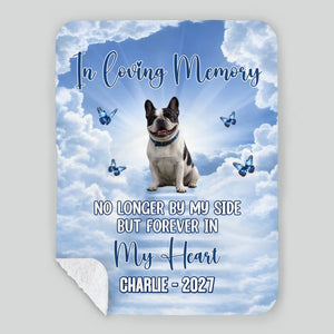 Personalized Frenchie Heaven Sky Memorial Blanket – Forever In My Heart Dog Gift