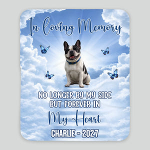 Personalized Frenchie Heaven Sky Memorial Blanket – Forever In My Heart Dog Gift