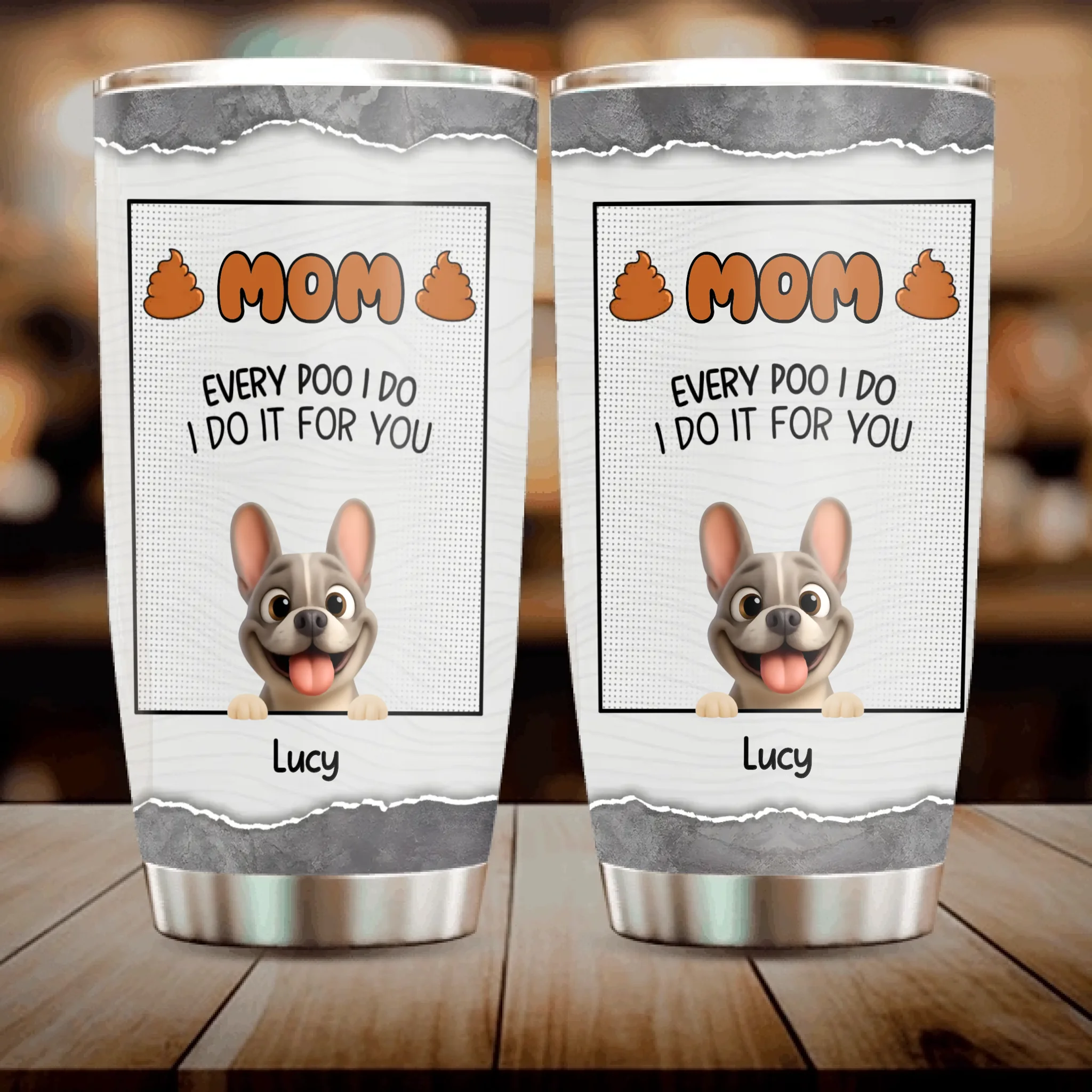 Personalized Frenchie Tumbler – Funny Custom Dog Tumbler Gift