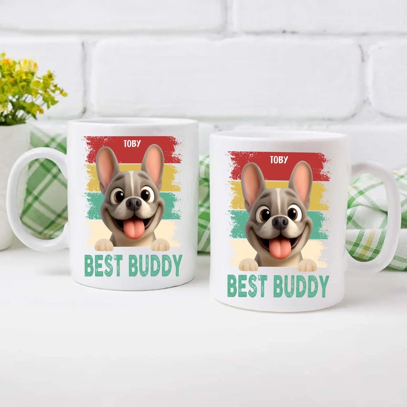 Customized Frenchie Mug – Funny Best Buddy Retro Presents