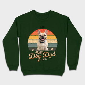 Frenchie Best Dog Dad Ever T-Shirt – Custom Name Retro Graphic Tee