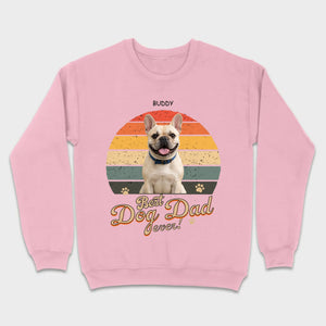 Frenchie Best Dog Dad Ever T-Shirt – Custom Name Retro Graphic Tee
