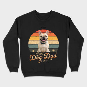 Frenchie Best Dog Dad Ever T-Shirt – Custom Name Retro Graphic Tee