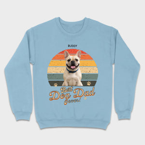 Frenchie Best Dog Dad Ever T-Shirt – Custom Name Retro Graphic Tee