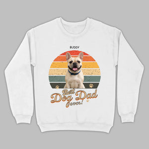 Frenchie Best Dog Dad Ever T-Shirt – Custom Name Retro Graphic Tee