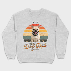 Frenchie Best Dog Dad Ever T-Shirt – Custom Name Retro Graphic Tee